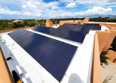 All Black Solar panels on flat roof in Arizona