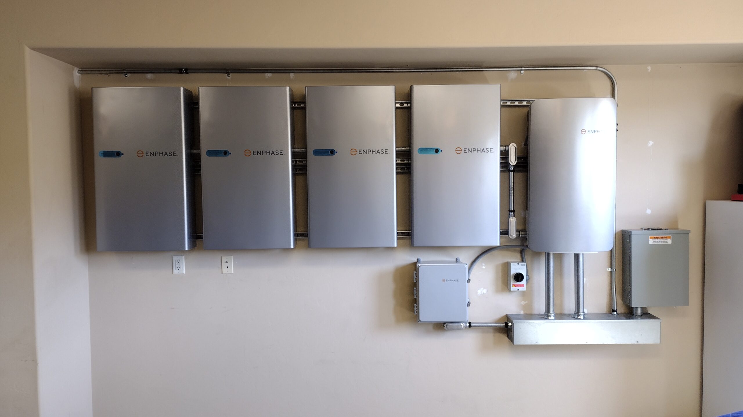 Enphase batteries in garage