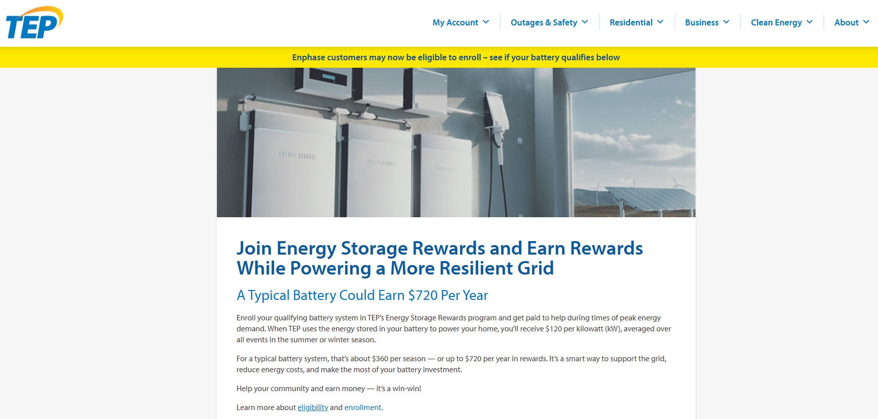 tep storage rewards